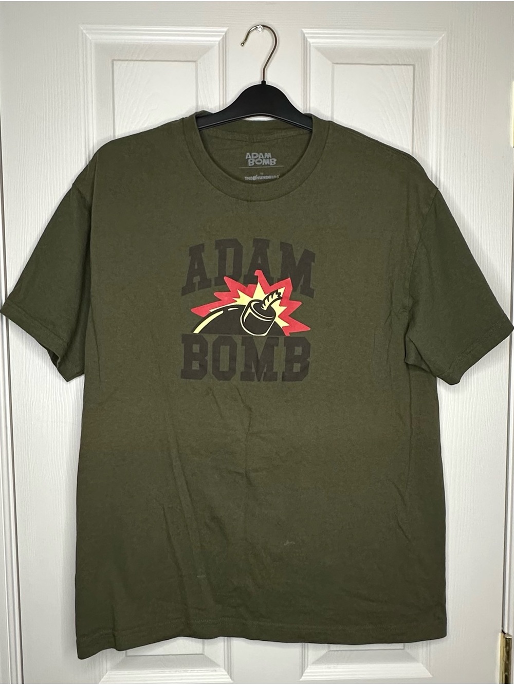The Hundreds Olive Graphic Logo Tee with Red Accent A5-042